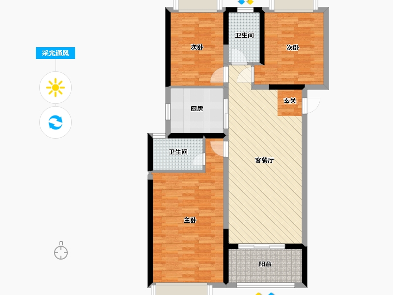 保利和光晨樾115平戶型采光通風(fēng) 保利和光晨樾115平戶型采光通風(fēng)